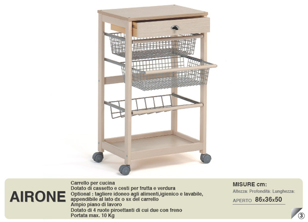 Foppapedretti carrello cucina Airone Foppapedretti carrello cucina Airone